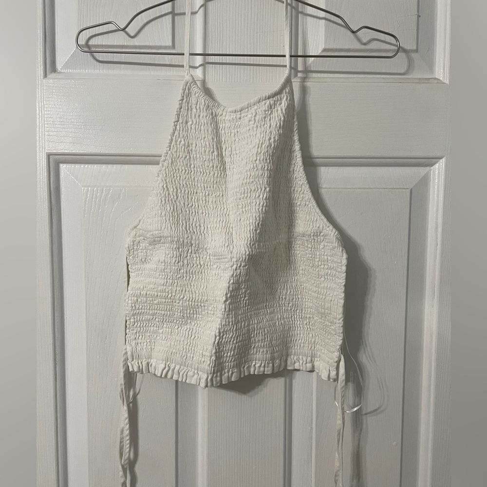 Smocked halter top